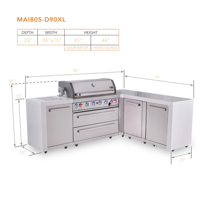 Mont Alpi MAi805-D90XL dimensions