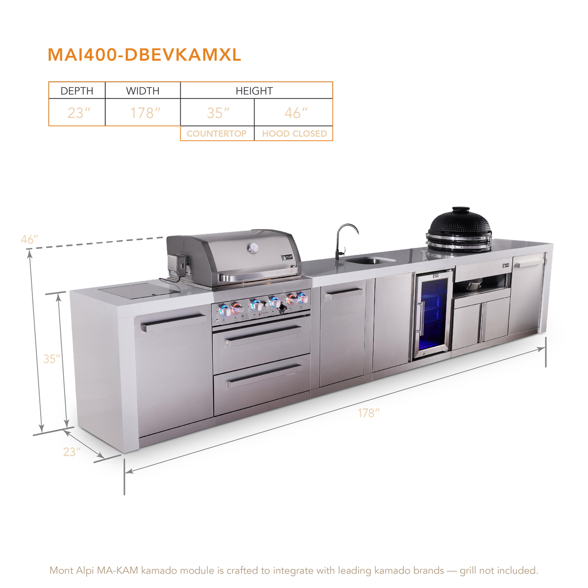Mont Alpi MAi400-DBEVKAMXL dimensions