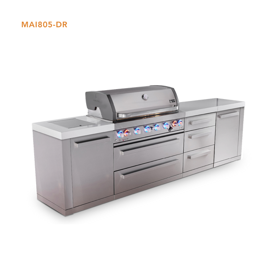 Mont Alpi Original Series Outdoor Grill – Straight + Drawer Cabinet · Standard