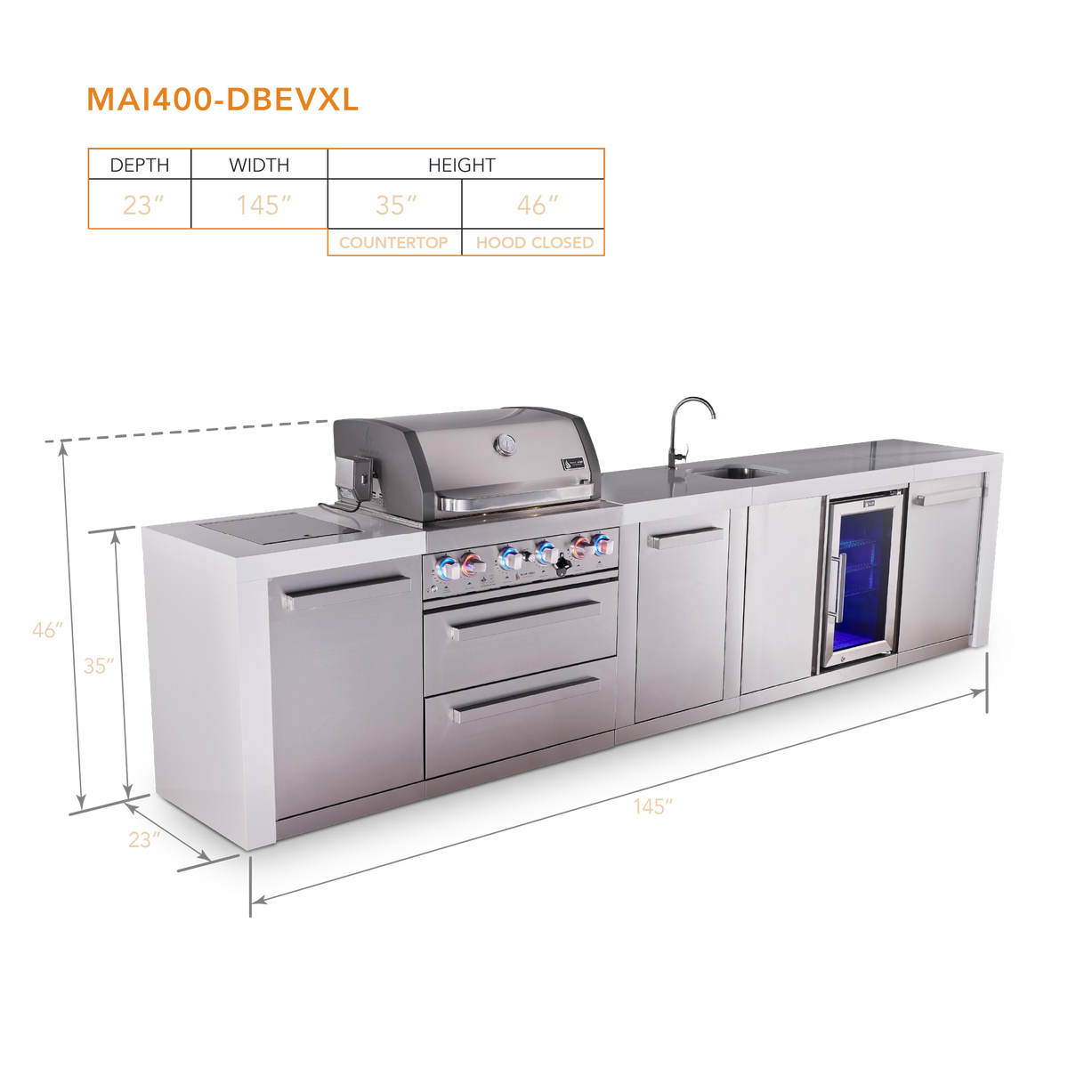 Mont Alpi MAi400-DBEVXL dimensions