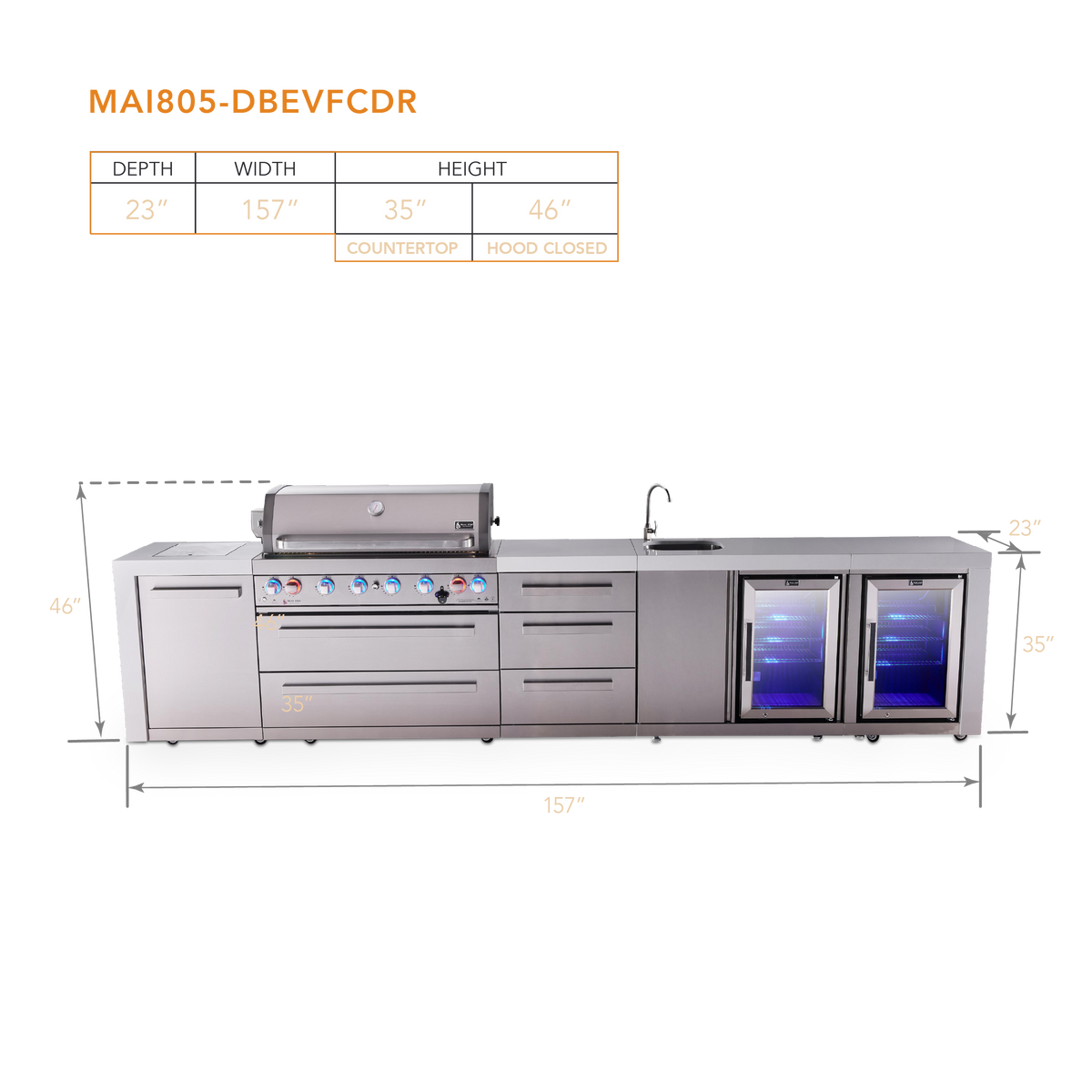 Mont Alpi MAi805-DBEVFCDR dimensions
