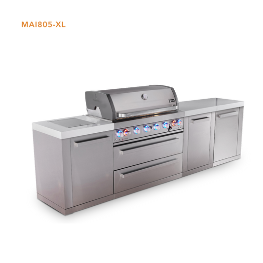 Mont Alpi Original Series Outdoor Grill – Straight + Extra Storage Cabinet · Standard