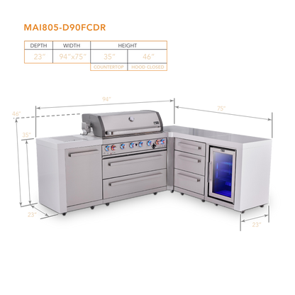 Mont Alpi MAi805-D90FCDR dimensions