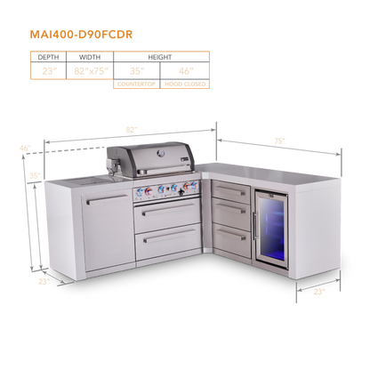 Mont Alpi MAi400-D90FCDR dimensions