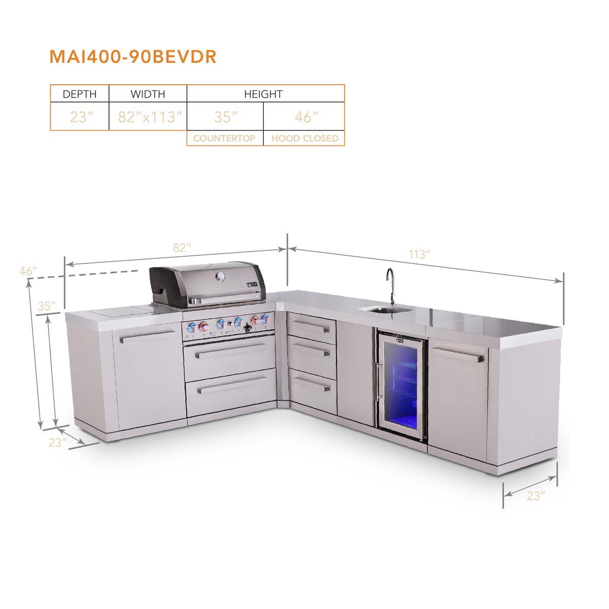 Mont Alpi MAi400-90BEVDR dimensions