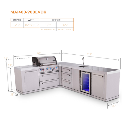 Mont Alpi MAi400-90BEVDR dimensions