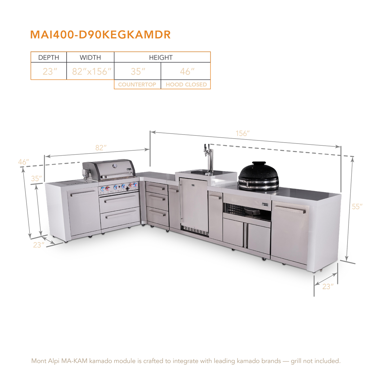 Mont Alpi MAi400-D90KEGKAMDR dimensions
