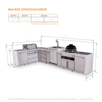 Mont Alpi MAi400-D90KEGKAMDR dimensions