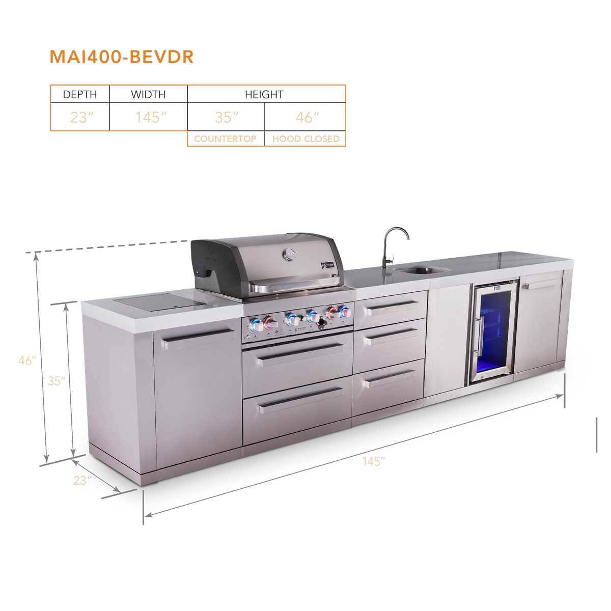 Mont Alpi MAi400-BEVDR dimensions