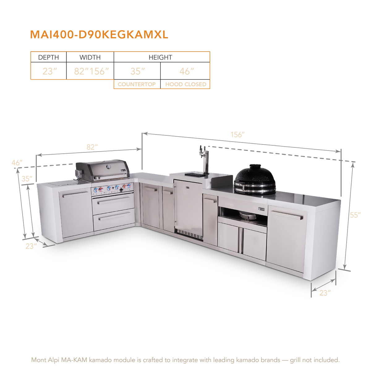 Mont Alpi MAi400-D90KEGKAMXL dimensions