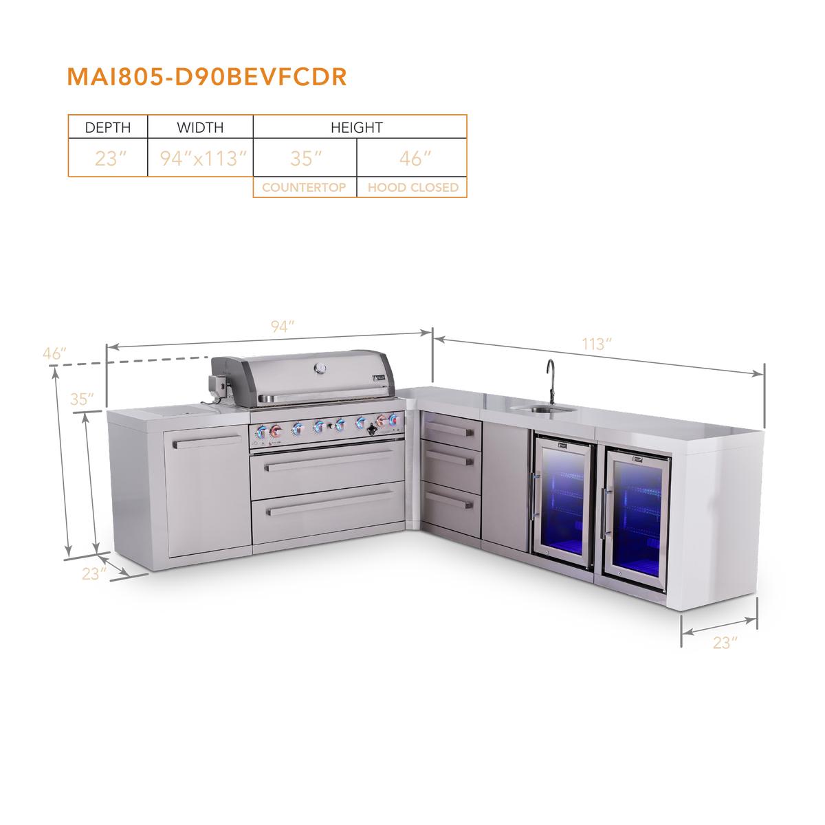 Mont Alpi MAi805-D90BEVFCDR dimensions