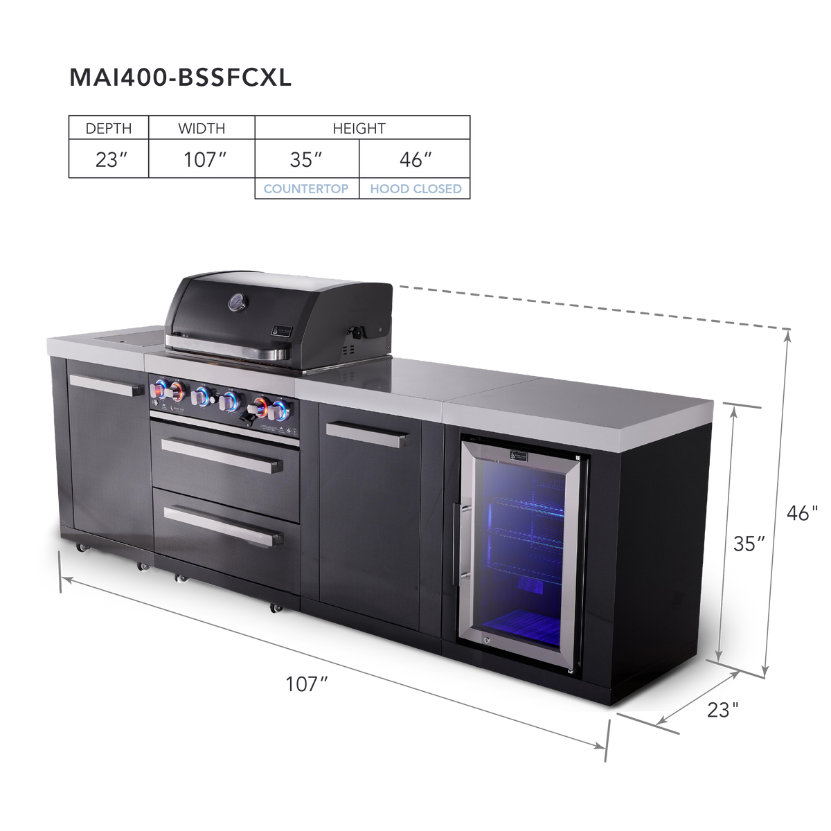 Mont Alpi MAi400-BSSFCXL dimensions