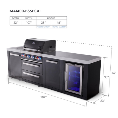 Mont Alpi MAi400-BSSFCXL dimensions