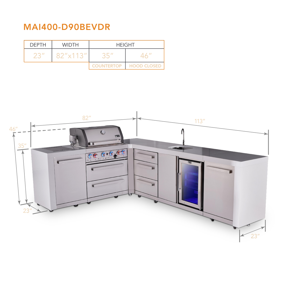 Mont Alpi MAi400-D90BEVDR dimensions