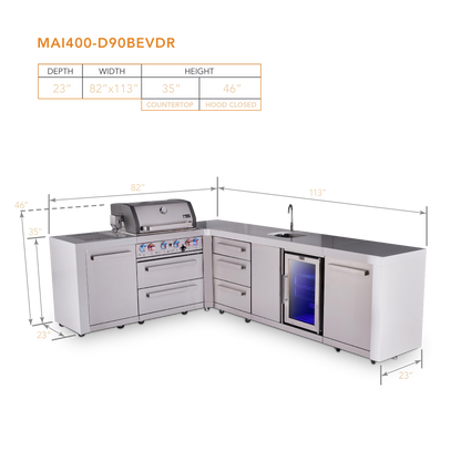 Mont Alpi MAi400-D90BEVDR dimensions