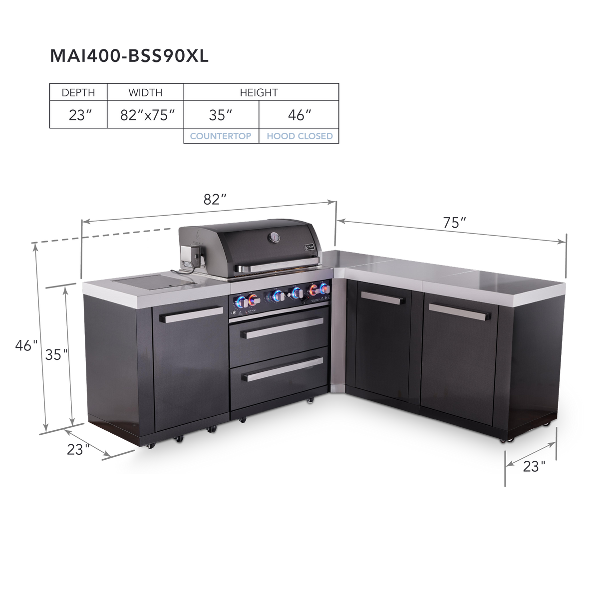 Mont Alpi MAi400-BSS90XL dimensions