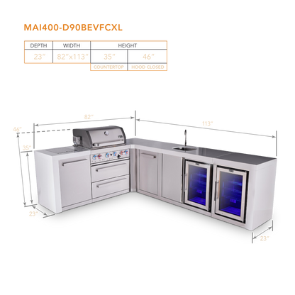 Mont Alpi MAi400-D90BEVFCXL dimensions