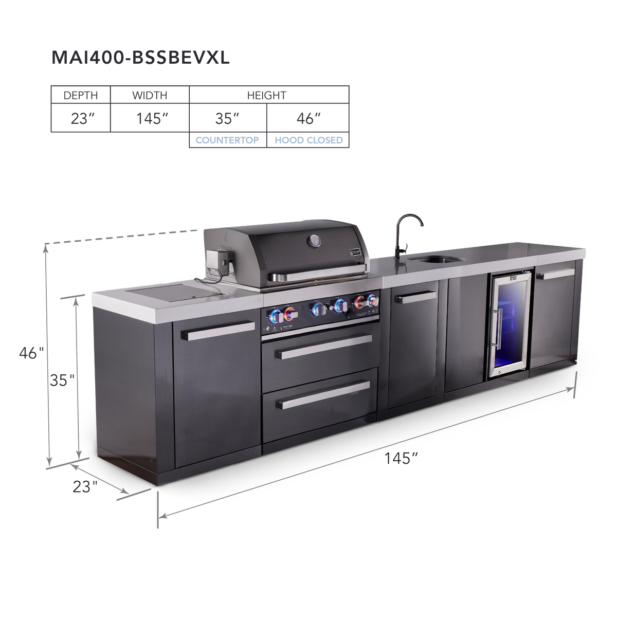 Mont Alpi MAi400-BSSBEVXL dimensions