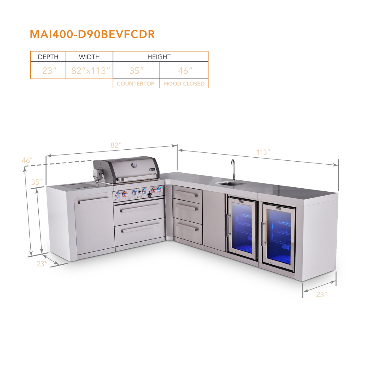 Mont Alpi MAi400-D90BEVFCDR dimensions