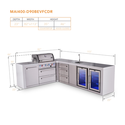 Mont Alpi MAi400-D90BEVFCDR dimensions