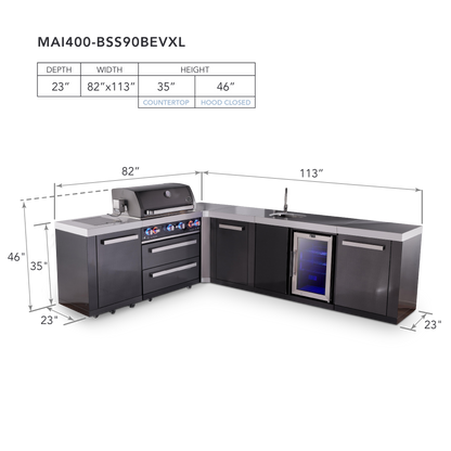 Mont Alpi MAi400-BSS90BEVXL dimensions