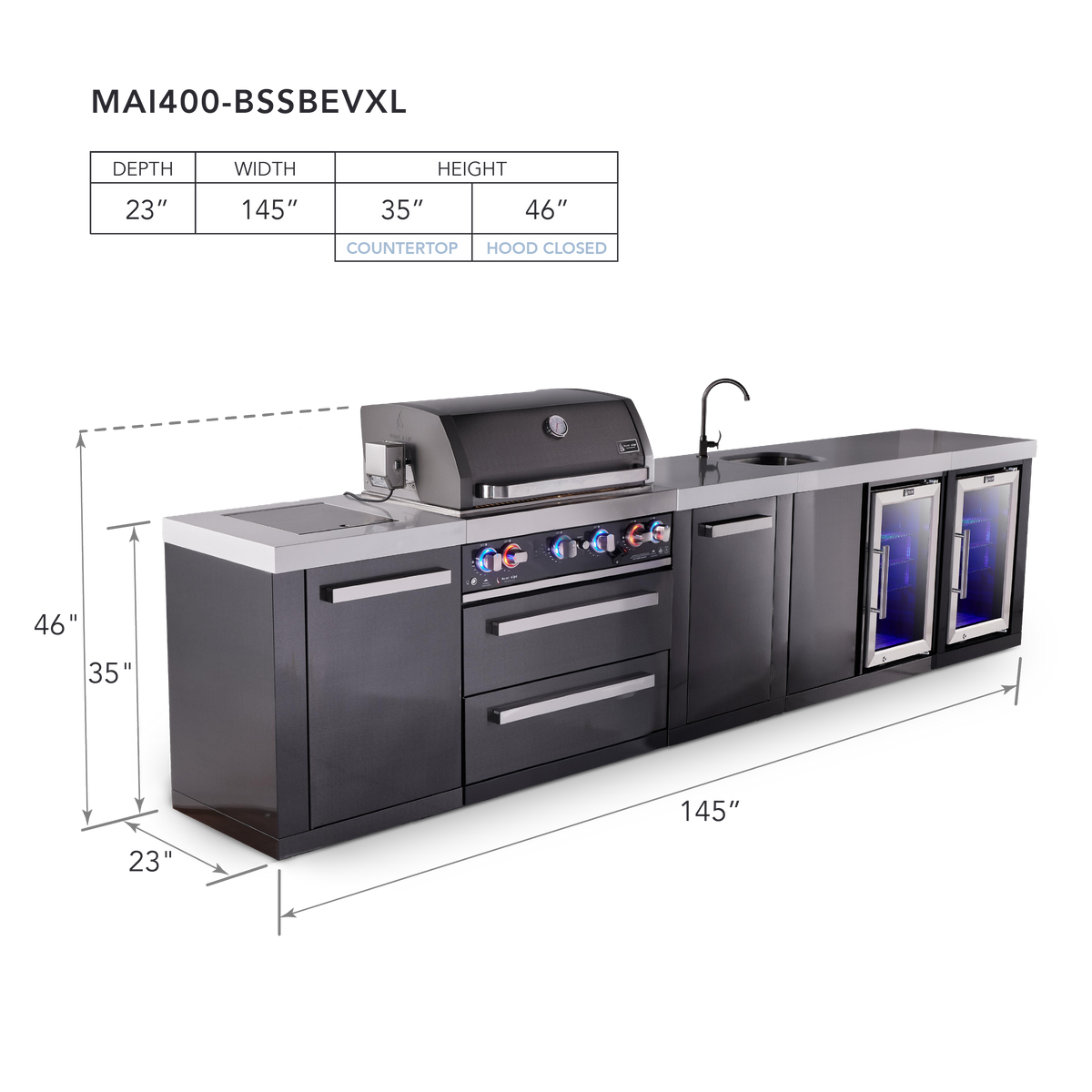 Mont Alpi MAi400-BSSBEVFCXL dimensions