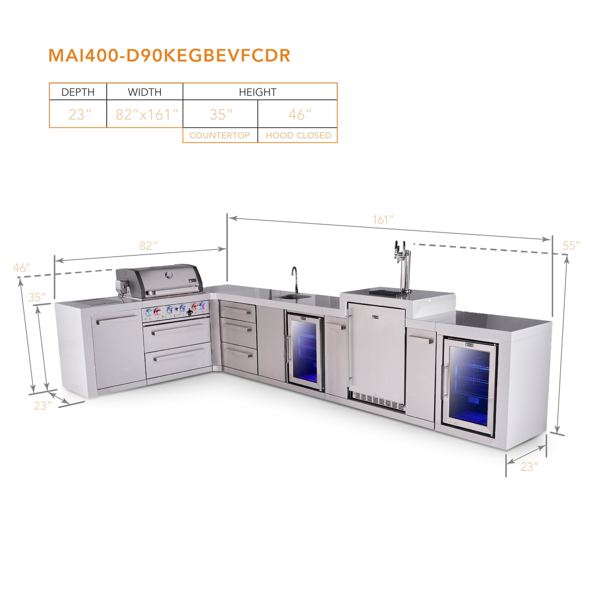 Mont Alpi MAi400-D90KEGBEVFCDR dimensions