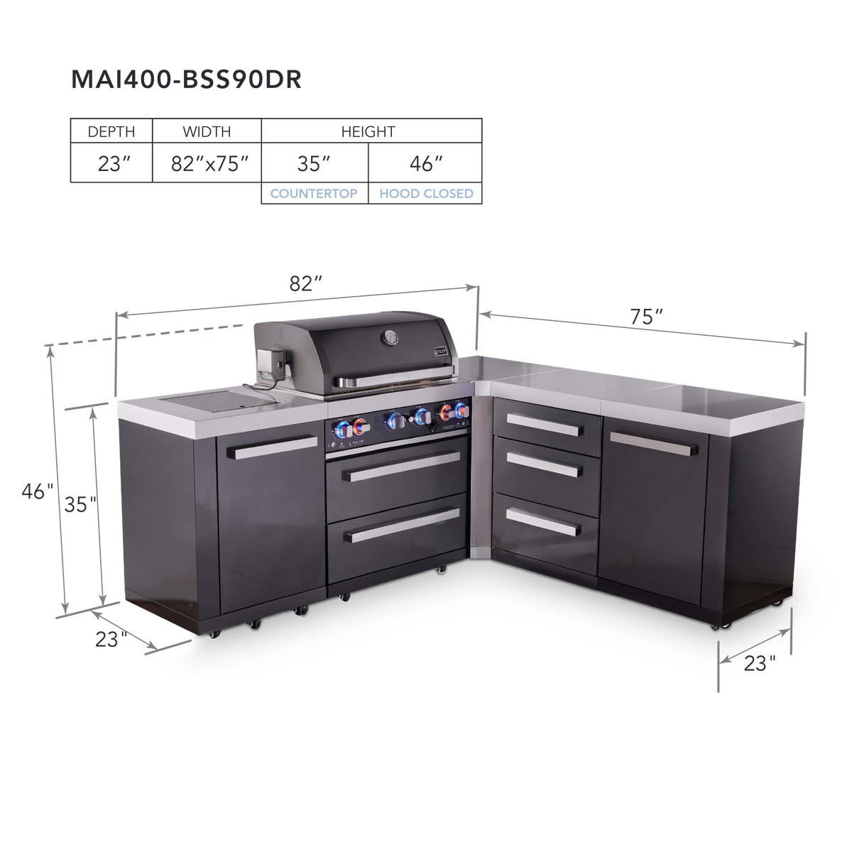 Mont Alpi MAi400-BSS90DR dimensions