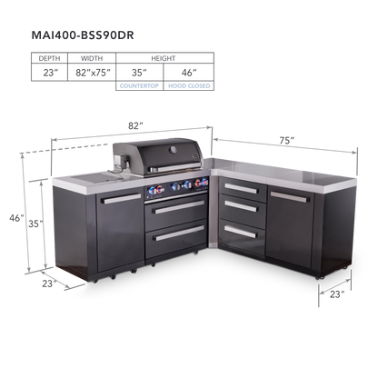 Mont Alpi MAi400-BSS90DR dimensions