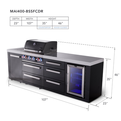 Mont Alpi MAi400-BSSFCDR dimensions