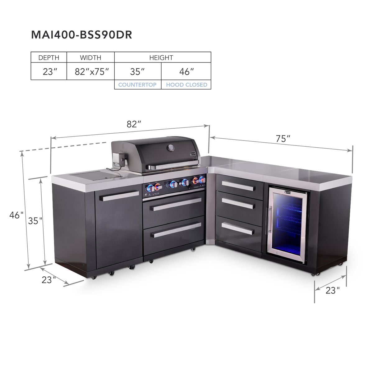 Mont Alpi MAi400-BSS90FCDR dimensions