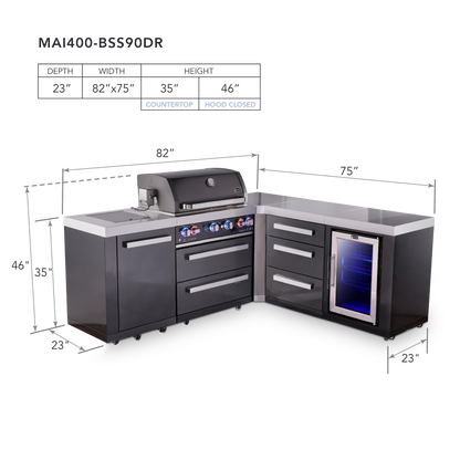 Mont Alpi MAi400-BSS90FCDR dimensions