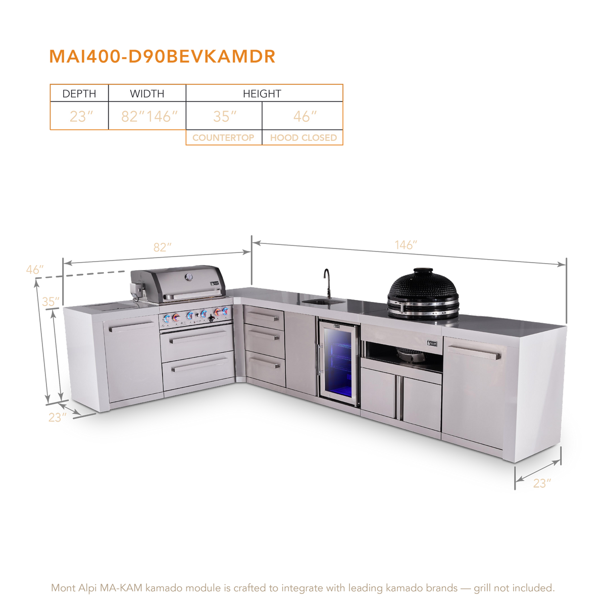 Mont Alpi MAi400-D90BEVKAMDR dimensions