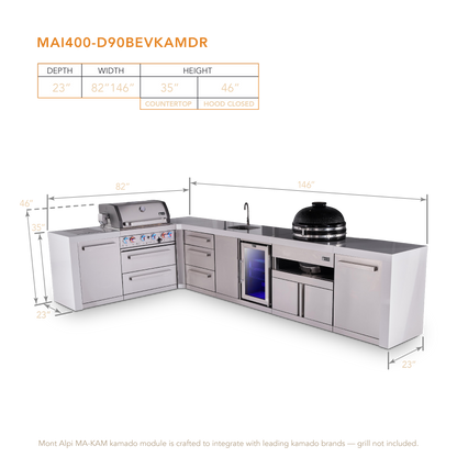 Mont Alpi MAi400-D90BEVKAMDR dimensions