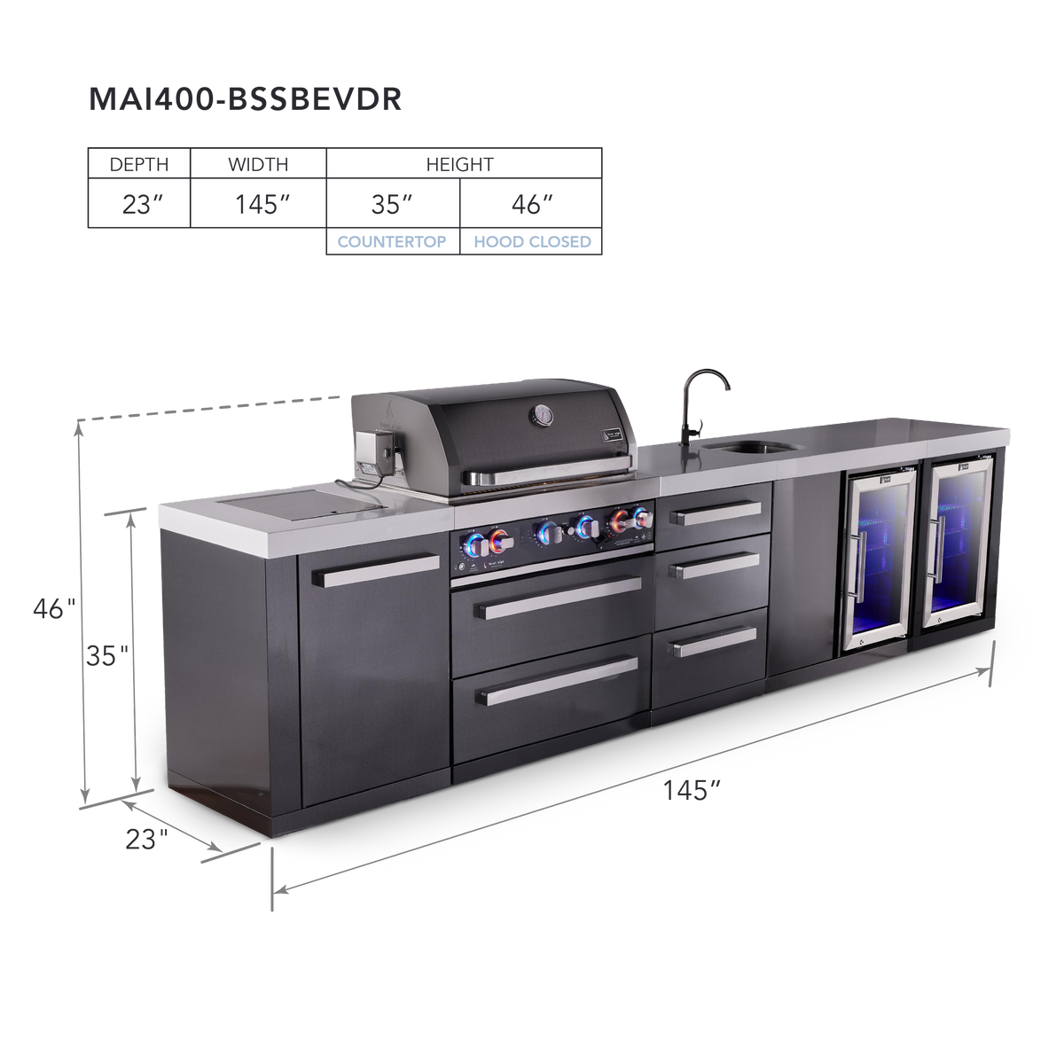 Mont Alpi MAi400-BSSBEVFCDR dimensions