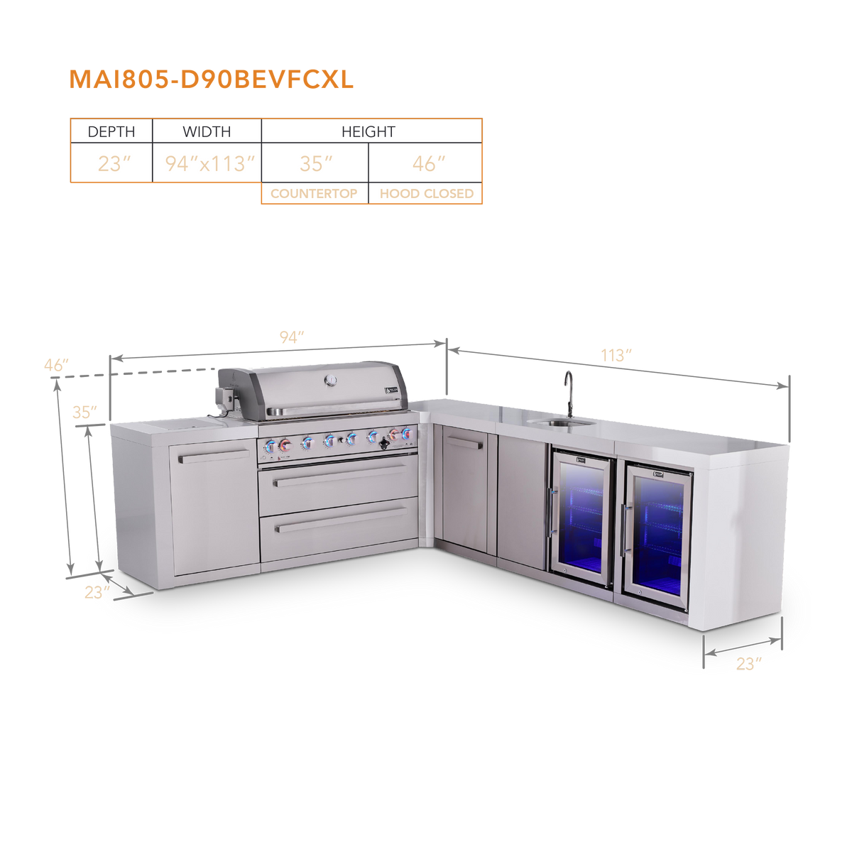 Mont Alpi MAi805-D90BEVFCXL dimensions