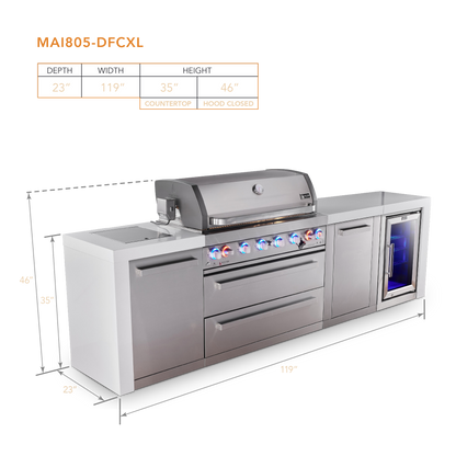 Mont Alpi MAi805-DFCXL dimensions
