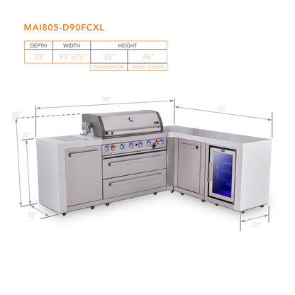 Mont Alpi MAi805-D90FCXL dimensions