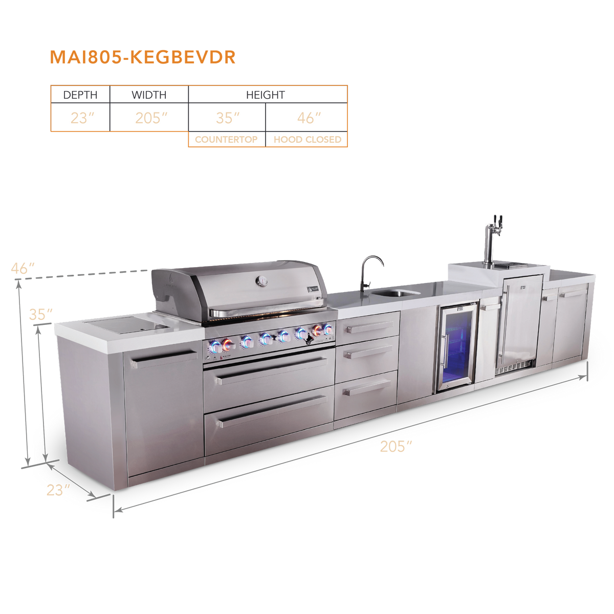 Mont Alpi MAi805-KEGBEVDR dimensions