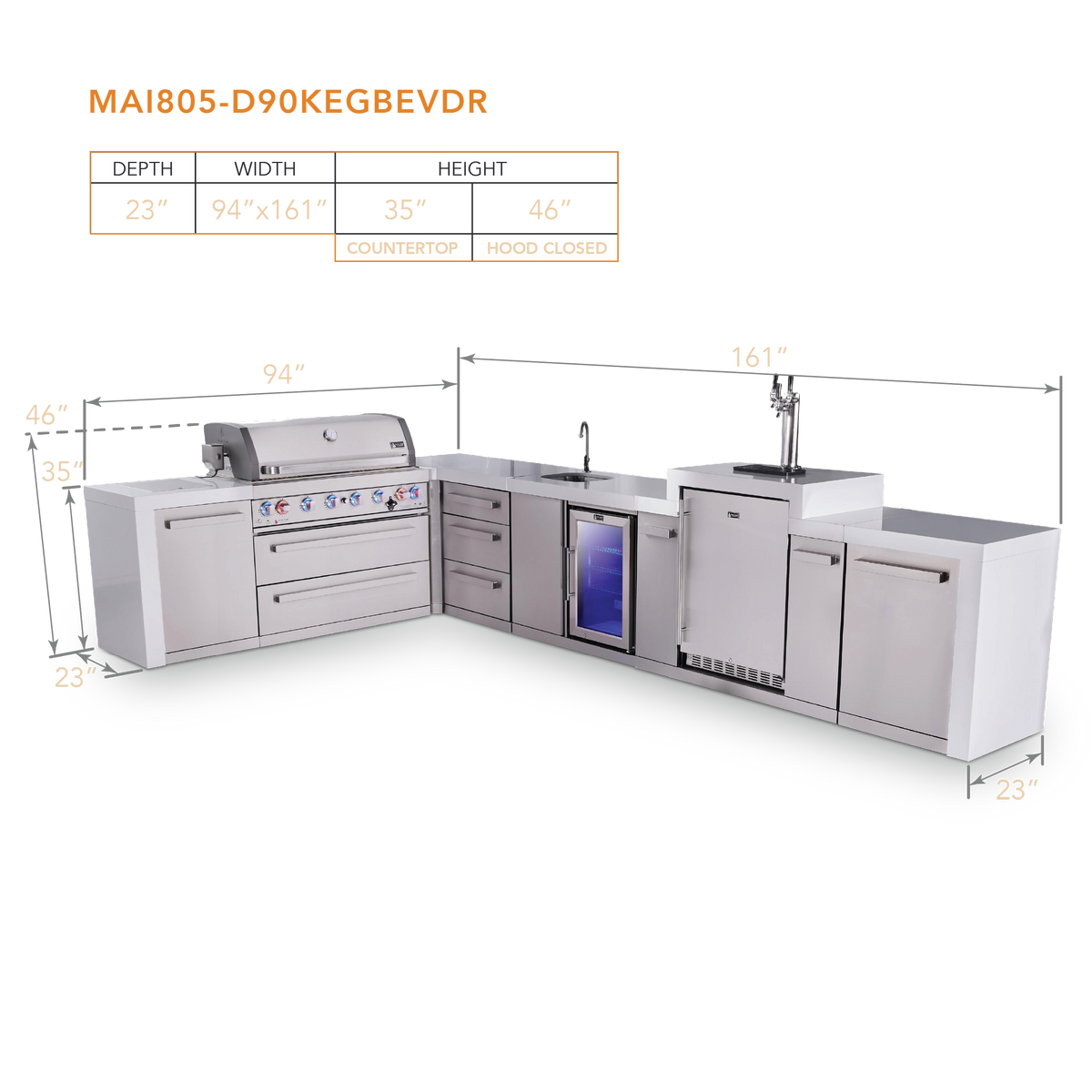 Mont Alpi MAi805-D90KEGBEVDR dimensions