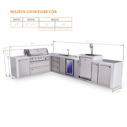 Mont Alpi MAi805-D90KEGBEVDR dimensions
