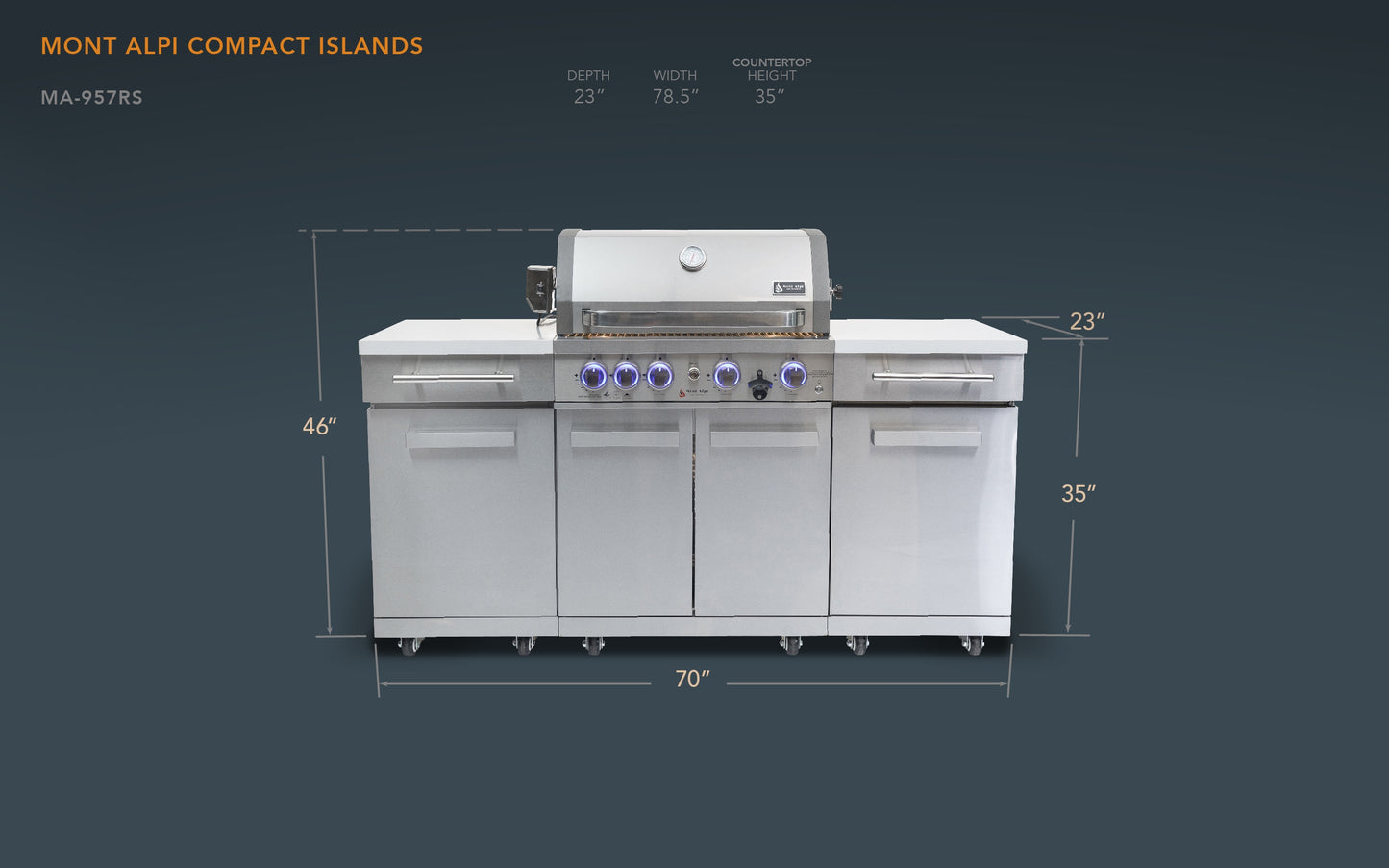 Mont Alpi Compact Series Outdoor Grill