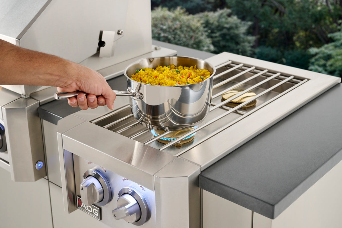 AOG double side burner in use