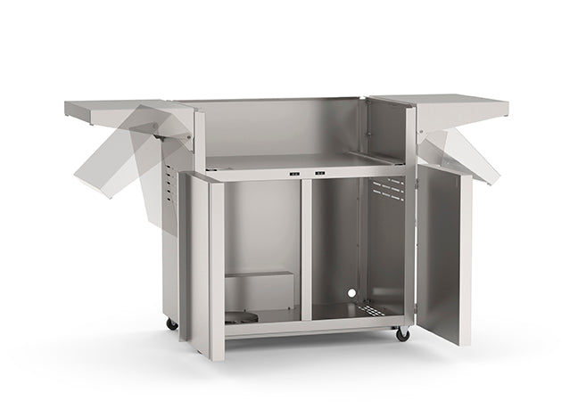 AOG portable cart base with storage doors open