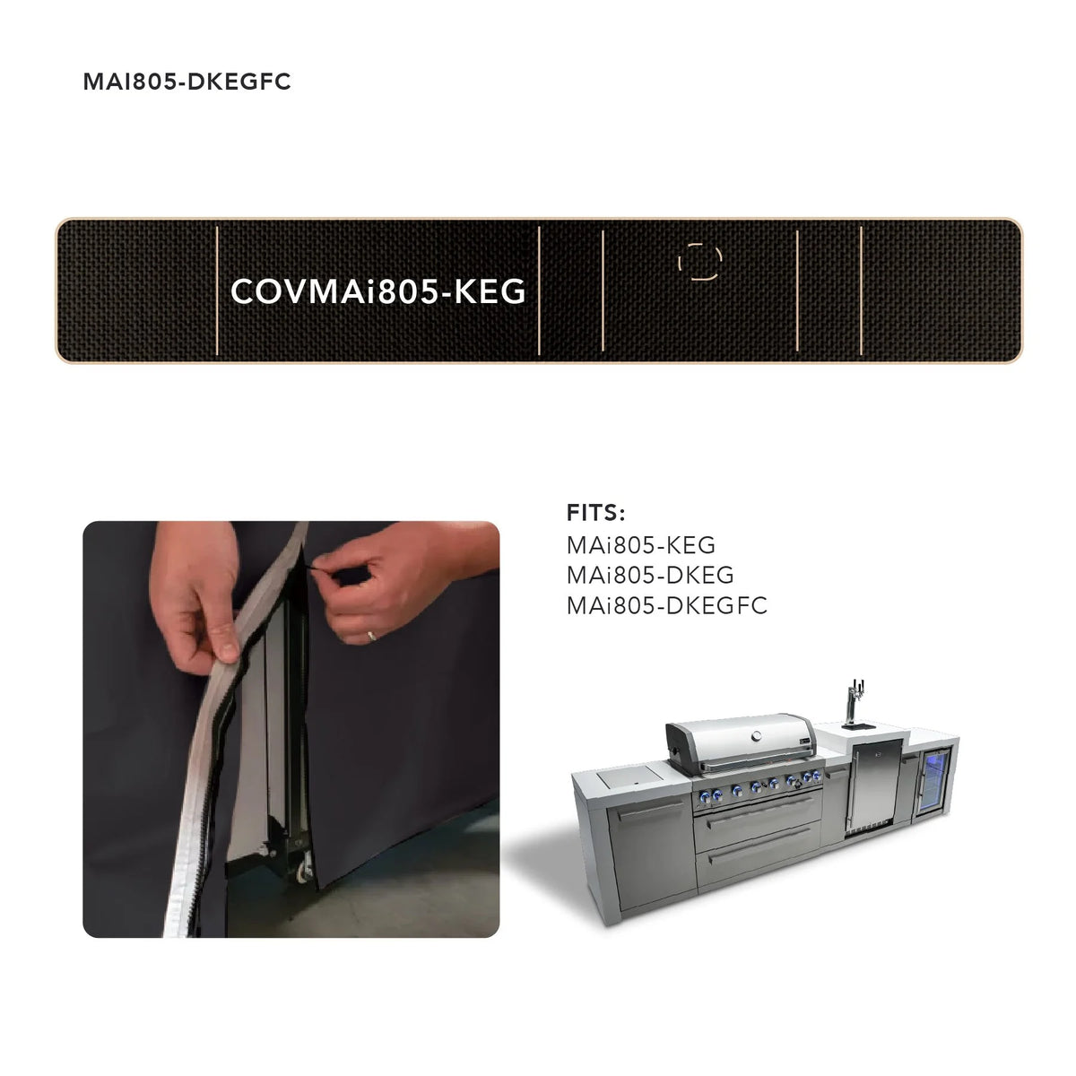 Mont Alpi Cover for 805 Island with a Kegerator