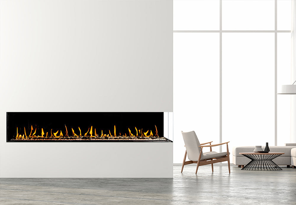 Modern Right Corner Fireplace