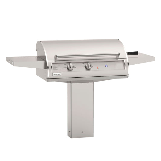 30 Inch In-Ground Post Mount Accessible Analog Electric Grill