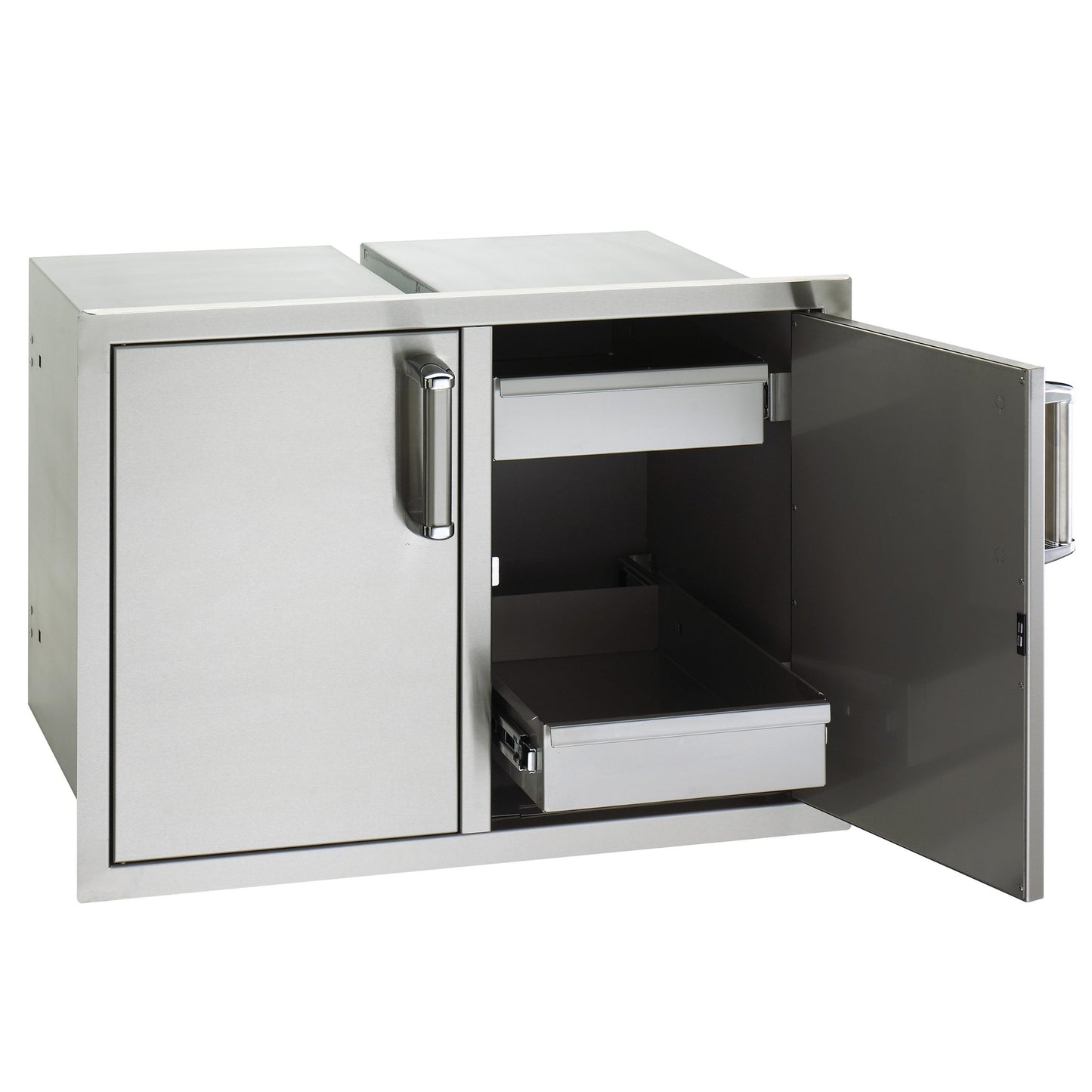 Flush Double Doors with Dual Drawers