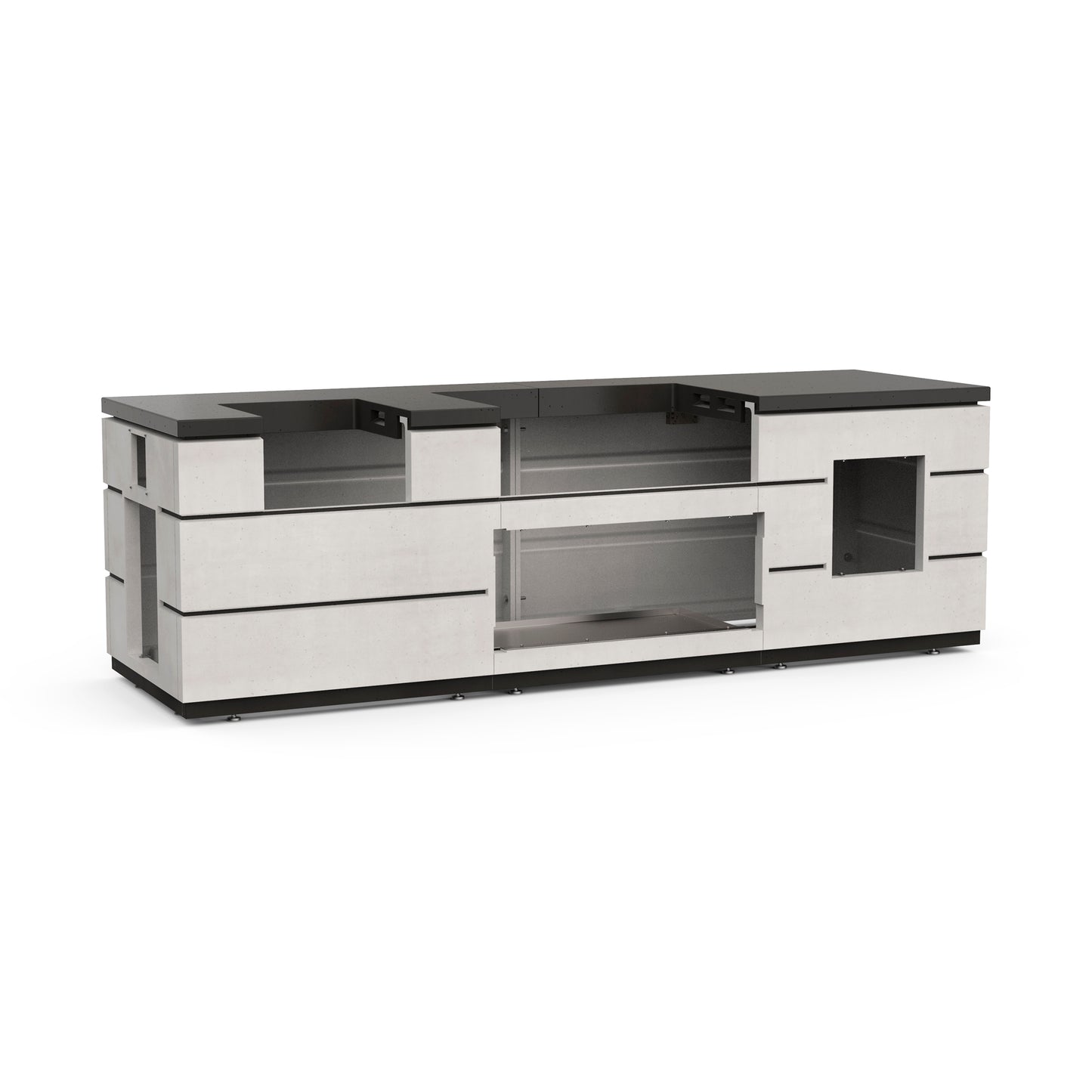 Contemporary Island System With Double Drawer