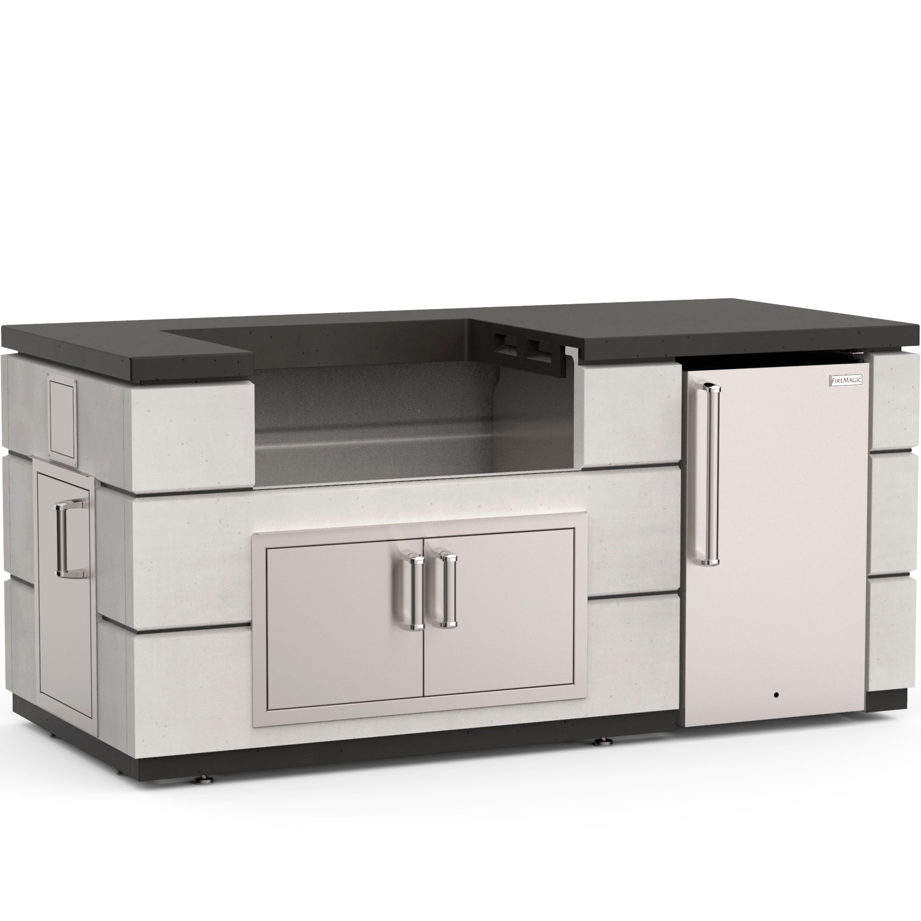 Contemporary 77 Inch Island Bundle